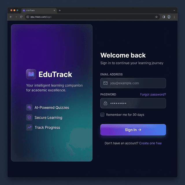 EduTrack screenshot